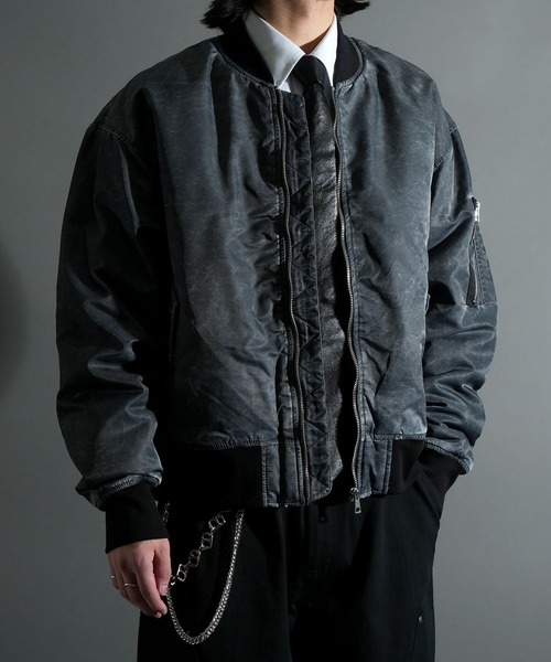 セール】Vintage-like heavy nylon twill MA-1 blouson/ヴィンテージ
