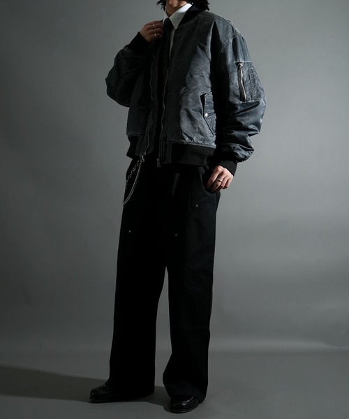セール】Vintage-like heavy nylon twill MA-1 blouson/ヴィンテージ