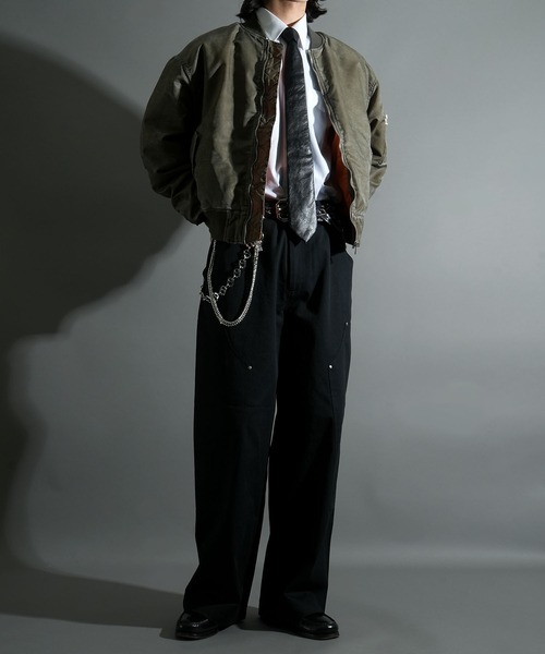 23区　ヴィンテージナイロンツイル　MA-1 ブルゾン　ブラック　38 ヴィンテージナイロンツイル MA－1 ブルゾン（CMWOSW0422