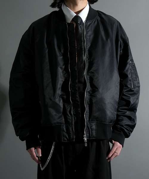 23区　ヴィンテージナイロンツイル　MA-1 ブルゾン　ブラック　38 ヴィンテージナイロンツイル MA-1 ブルゾン / 23区 | ファッション通販