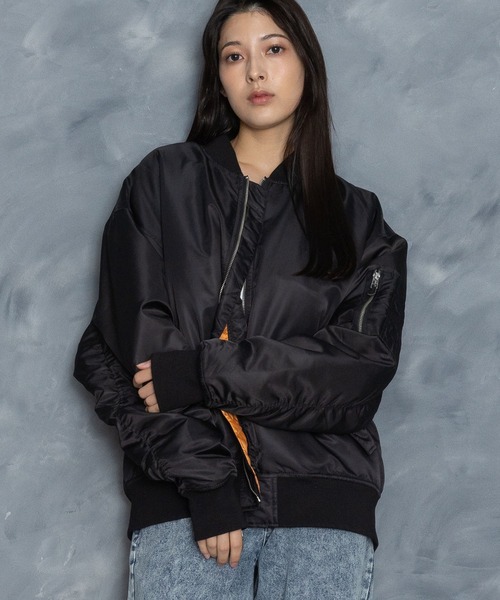 セール】Vintage-like heavy nylon twill MA-1 blouson/ヴィンテージ