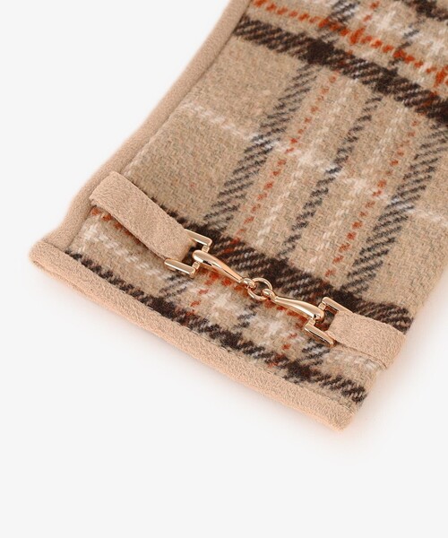 Afternoon Tea(アフタヌーンティー)の「ビット付きチェックグローブ(手袋・レディース・ブラウン/グレー/ベージュ・ONE SIZE)」の6枚目の写真