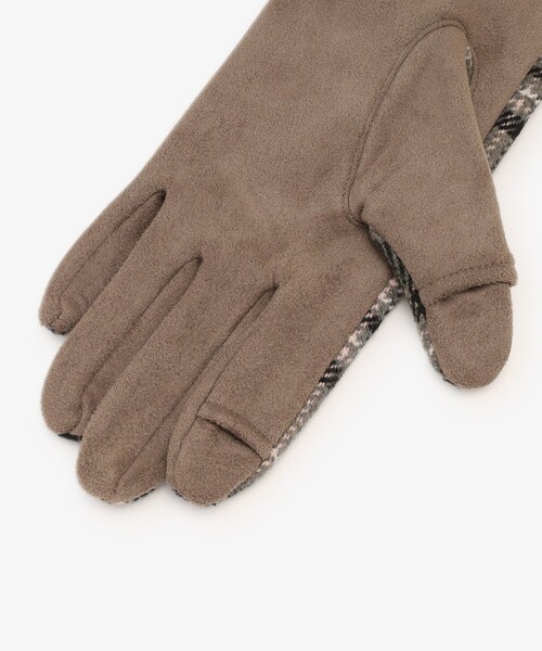 Afternoon Tea(アフタヌーンティー)の「ビット付きチェックグローブ(手袋・レディース・ブラウン/グレー/ベージュ・ONE SIZE)」の9枚目の写真