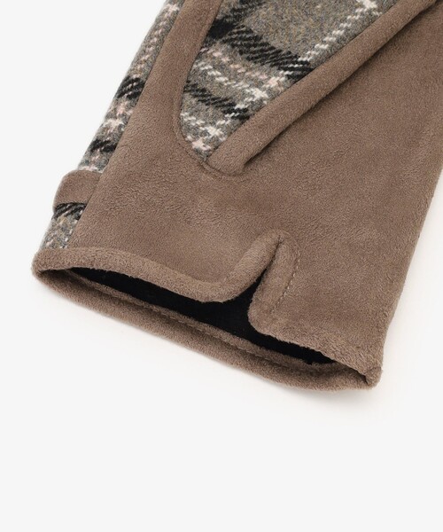 Afternoon Tea(アフタヌーンティー)の「ビット付きチェックグローブ(手袋・レディース・ブラウン/グレー/ベージュ・ONE SIZE)」の10枚目の写真