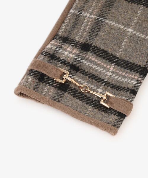 Afternoon Tea(アフタヌーンティー)の「ビット付きチェックグローブ(手袋・レディース・ブラウン/グレー/ベージュ・ONE SIZE)」の11枚目の写真