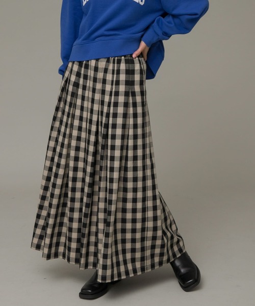 URBAN RESEARCH Sonny Label（アーバンリサーチサニーレーベル）の「ブロックチェックタックスカート（スカート・レディース・ブラック系その他/ブルー系その他/イエロー系その他・38/36）」の5枚目の写真