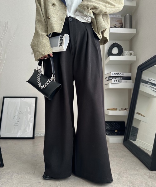 ULEULA(ウルア)の「ウールワイドパンツ(その他パンツ・レディース・グレー/ブラック/アイボリー・FREE)」の7枚目の写真