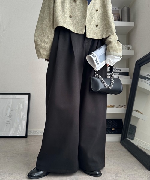 ULEULA(ウルア)の「ウールワイドパンツ(その他パンツ・レディース・グレー/ブラック/アイボリー・FREE)」の5枚目の写真