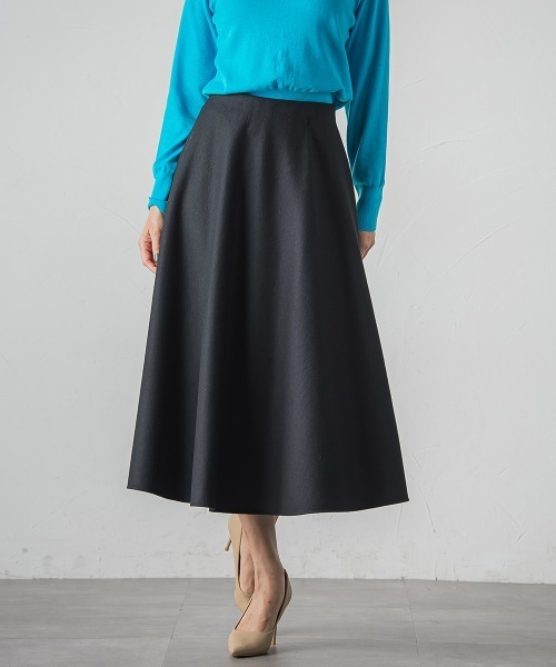 メルトンロングサーキュラースカート（スカート）｜Viaggio Blu（ビアッジョブルー） 29,700円