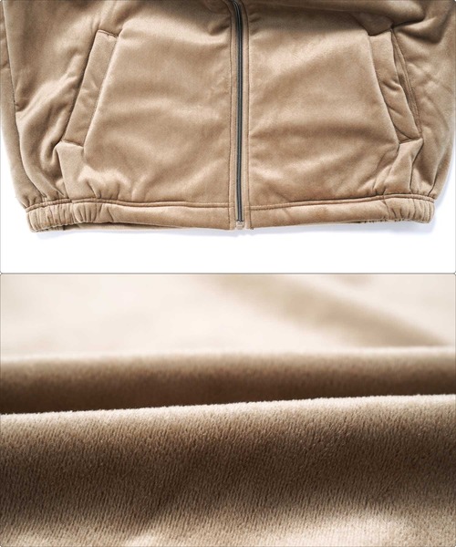jiggys shop（ジギーズショップ）の「ベロアビックシルエットジップ裏ボアブルゾン MA-1（ブルゾン・メンズ・ブラック/ライトブラウン・MEDIUM/LARGE）」の4枚目の写真