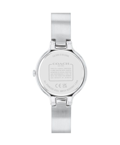 COACH(コーチ)の「「COACH/コーチ」 CHELSEA チェルシー27mm SS ホワイト サンレイ ダイヤル クリスタル ティール シグネチャー C トランスルーセント エナメル バングル(アナログ腕時計・レディース・グリーン/ゴールド×ブラウン・FREE)」の4枚目の写真