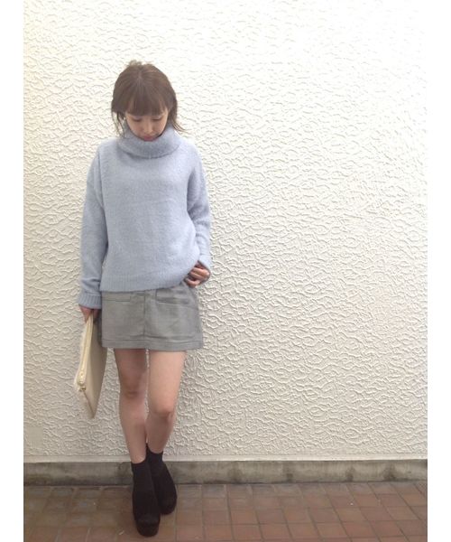 Chico（チコ）の「【who's who Chico】ふわふわタートルニットプルオーバー（ニット/セーター・レディース・ピンクベージュ/ホワイト/ブルー/グレー・FREE）」の14枚目の写真