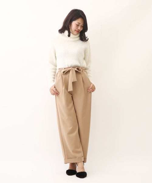 Chico（チコ）の「【who's who Chico】ふわふわタートルニットプルオーバー（ニット/セーター・レディース・ピンクベージュ/ホワイト/ブルー/グレー・FREE）」の18枚目の写真