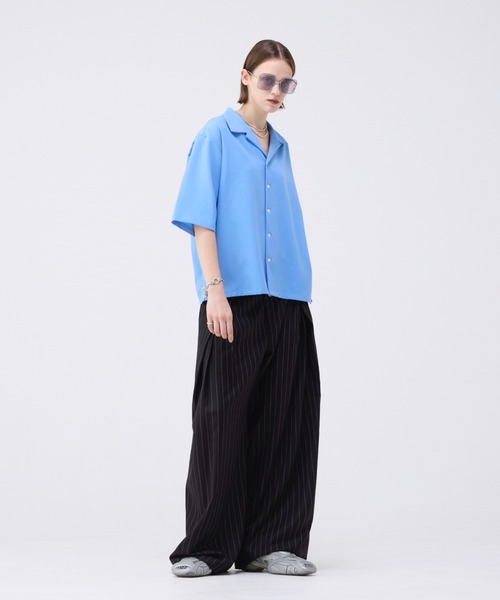 3TUCK WIDE BALLOON TROUSERS 2 ネイビーストライプ 3TUCK WIDE BALLOON TROUSERS / 3タックワイドバルーン