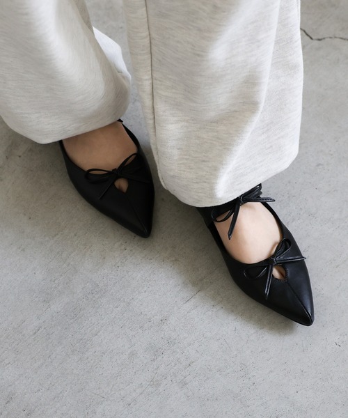 select MOCA（セレクトモカ）の「ダブルリボンミュールサンダル（パンプス・レディース・シルバー/ブラック・SMALL/MEDIUM/LARGE）」の18枚目の写真