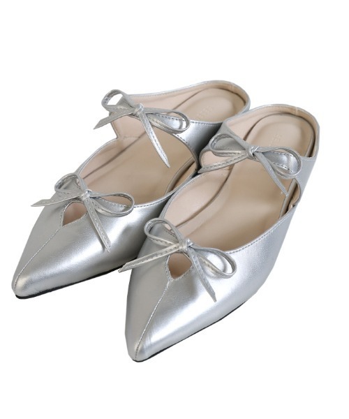 select MOCA（セレクトモカ）の「ダブルリボンミュールサンダル（パンプス・レディース・シルバー/ブラック・SMALL/MEDIUM/LARGE）」の21枚目の写真