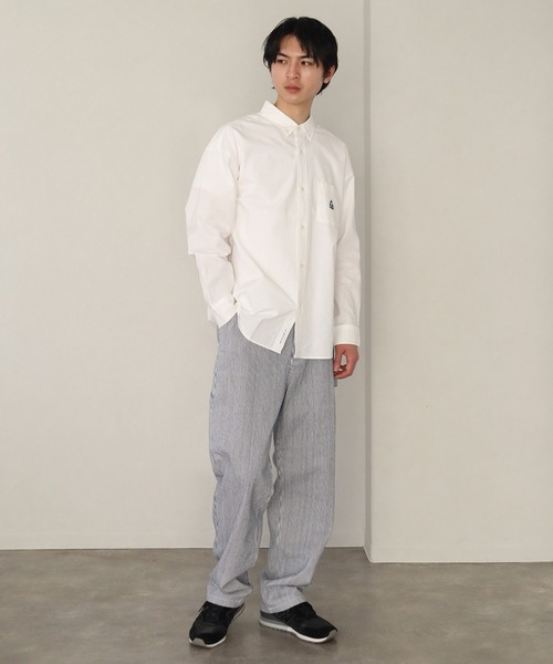 GERRY(ジェリー)の「【GERRY/ジェリー】ワンポイント刺繍ロゴ ボタンダウン 長袖 オックスシャツ(シャツ/ブラウス・メンズ・ネイビー/ホワイト/ライトブルー/マルチ・M/L/LL)」の21枚目の写真