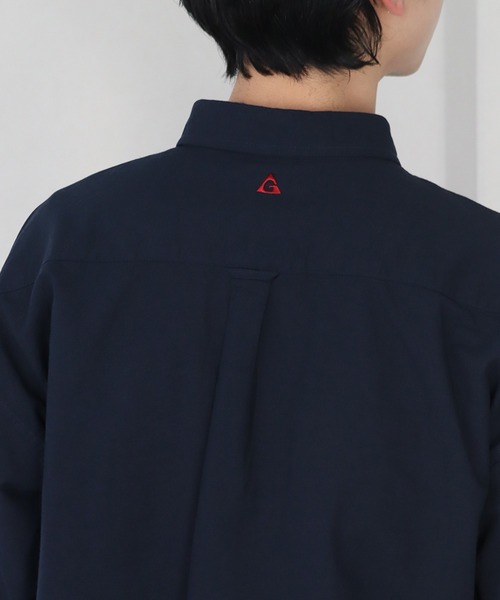 GERRY(ジェリー)の「【GERRY/ジェリー】ワンポイント刺繍ロゴ ボタンダウン 長袖 オックスシャツ(シャツ/ブラウス・メンズ・ネイビー/ホワイト/ライトブルー/マルチ・M/L/LL)」の6枚目の写真