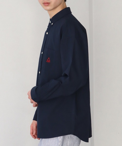 GERRY(ジェリー)の「【GERRY/ジェリー】ワンポイント刺繍ロゴ ボタンダウン 長袖 オックスシャツ(シャツ/ブラウス・メンズ・ネイビー/ホワイト/ライトブルー/マルチ・M/L/LL)」の14枚目の写真