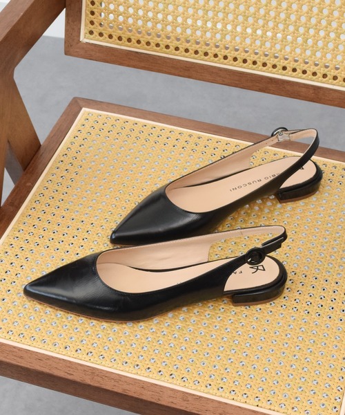 FABIO RUSCONI(ファビオルスコーニ)の「【FABIO RUSCONI】ポインテッドトウベーシックバックバンド(F51318)(パンプス・レディース・ゴールド/ブラック/シルバー・38/37/36/39/35)」の2枚目の写真