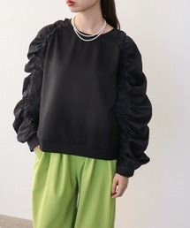 ギャザースリーブトップス