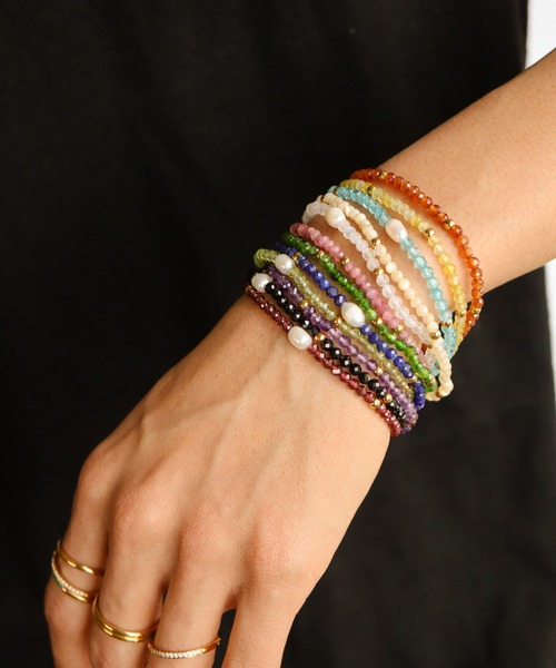 TUWAKRIM（トゥワクリム）の「【TUWAKRIM】誕生月カラーブレスレット（ブレスレット・レディース・ホワイト/グリーン/ライトグリーン/ピンク/レッド/パープル/イエロー/オレンジ/アイボリー/ブラック/ライトブルー/ブルー・MEDIUM）」の13枚目の写真