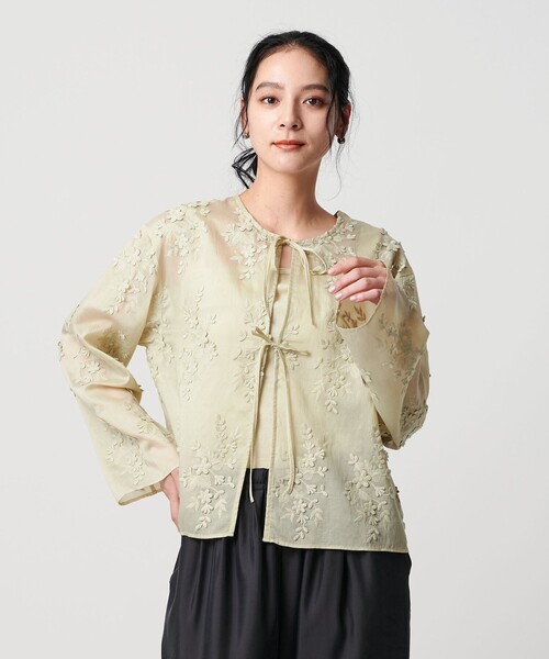エンブロイダリーシャツ ZUCCa / S INDIAエンブロイダリー / シャツ(M white(01)): SALE