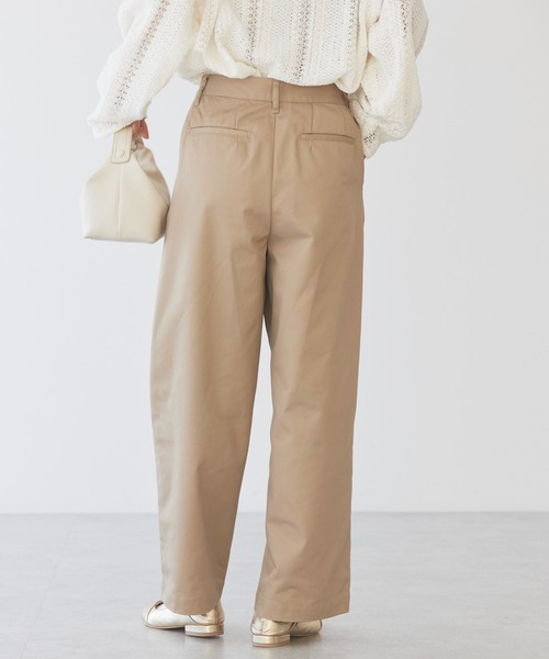 AMERICAN HOLIC（アメリカンホリック）の「チノ2タックワイドストレートパンツ（チノパンツ・レディース・ベージュ/カーキ/ブラック/ダークグレー・マルチサイズ）」の9枚目の写真