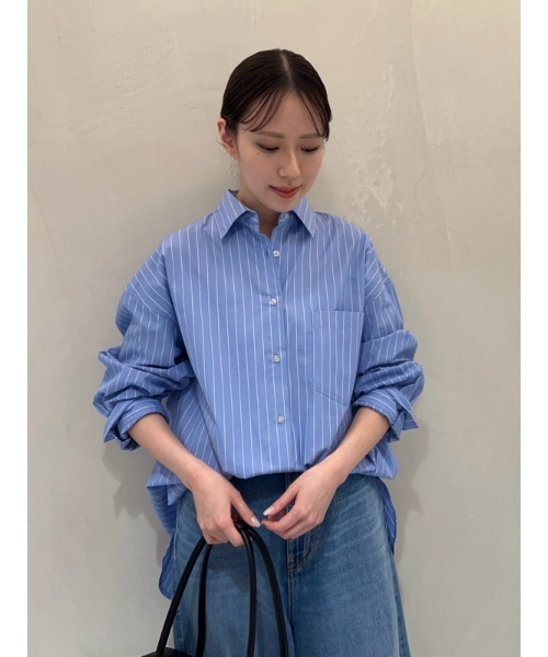 シャツカーブルーズシルエットワイドシャツ【手洗い可能