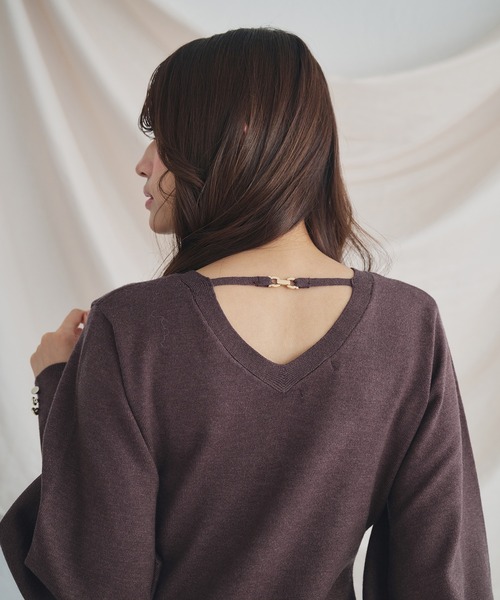 fupel(フぺル)の「volume sleeve knit onepiece /ボリュームスリーブニットワンピース(ワンピース・レディース・ブラウン系その他/ピンクベージュ・FREE)」の13枚目の写真