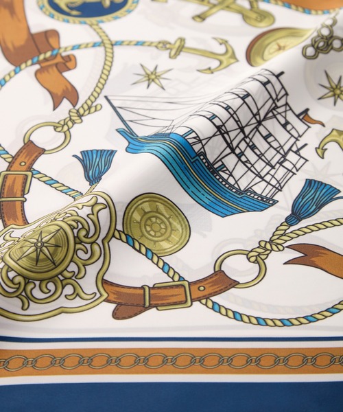 Honeys（ハニーズ）の「スカーフ（バンダナ/スカーフ・レディース・グリーン系その他/ホワイト系その他/ブラック×グレー/ブラック×ホワイト/ネイビー系・FREE）」の8枚目の写真