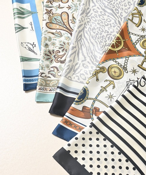 Honeys（ハニーズ）の「スカーフ（バンダナ/スカーフ・レディース・グリーン系その他/ホワイト系その他/ブラック×グレー/ブラック×ホワイト/ネイビー系・FREE）」の19枚目の写真