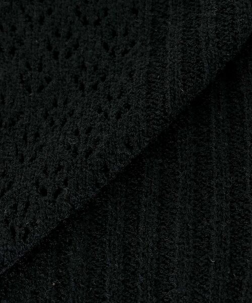 MAJESTIC LEGON(マジェスティックレゴン)の「ビッグカラー透かしニットカーデ(カーディガン/ボレロ・レディース・ブラック/オフホワイト/ブルー/クリーム・MEDIUM)」の22枚目の写真