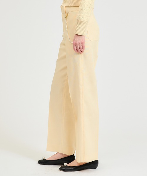 ESTNATION(エストネーション)の「ESTNATION / バロック パールチェーン ストレートパンツ(その他パンツ・レディース・キャメル/アイボリー・36/38)」の8枚目の写真