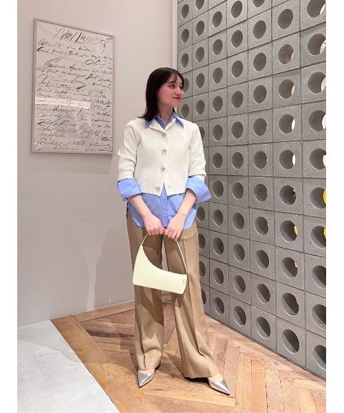 ESTNATION(エストネーション)の「ESTNATION / バロック パールチェーン ストレートパンツ(その他パンツ・レディース・キャメル/アイボリー・36/38)」の15枚目の写真