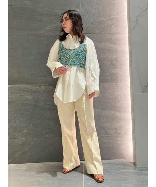 ESTNATION(エストネーション)の「ESTNATION / バロック パールチェーン ストレートパンツ(その他パンツ・レディース・キャメル/アイボリー・36/38)」の13枚目の写真