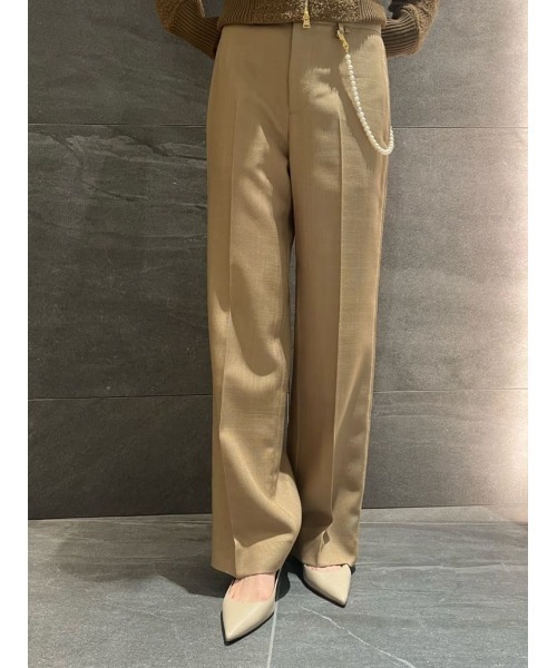 ESTNATION(エストネーション)の「ESTNATION / バロック パールチェーン ストレートパンツ(その他パンツ・レディース・キャメル/アイボリー・36/38)」の18枚目の写真
