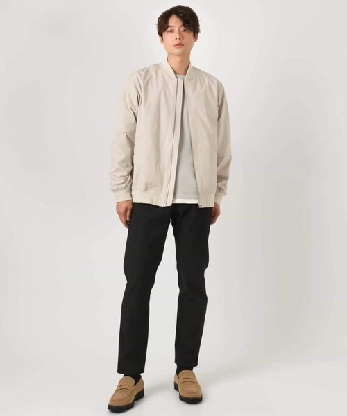 a.v.v（アーヴェヴェ）の「【イージーケア/毛玉になりにくい】ツイルシャンブレーフェイクレイヤードカットソー（Tシャツ/カットソー・メンズ・ライトグレー/ネイビー/ミント・46/48/50）」の16枚目の写真