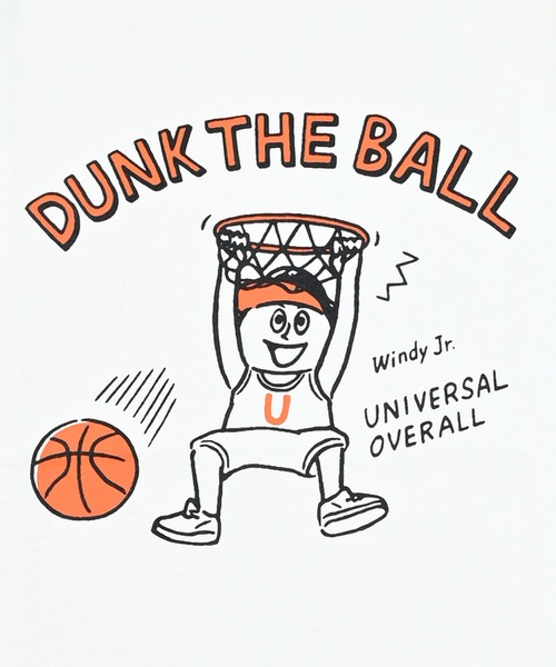 UNIVERSAL OVERALL（ユニバーサルオーバーオール）の「【UNIVERSAL OVERALL】別注プリントTee（Tシャツ/カットソー・キッズ・チャコール/杢グレー/オフホワイト・80/90/95/100/110/120/130/140/150）」の17枚目の写真