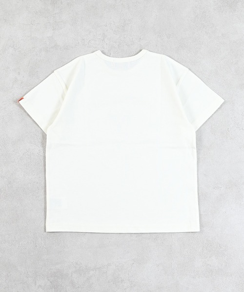 UNIVERSAL OVERALL（ユニバーサルオーバーオール）の「【UNIVERSAL OVERALL】別注プリントTee（Tシャツ/カットソー・キッズ・チャコール/杢グレー/オフホワイト・80/90/95/100/110/120/130/140/150）」の11枚目の写真