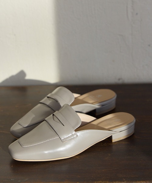 ROPE' PICNIC(ロペピクニック)の「ローファーミュール(ローファー・レディース・ブラック/グレー系その他/キャメル・M/L)」の1枚目の写真