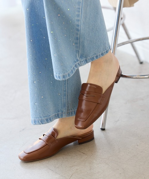 ROPE' PICNIC(ロペピクニック)の「ローファーミュール(ローファー・レディース・ブラック/グレー系その他/キャメル・M/L)」の16枚目の写真