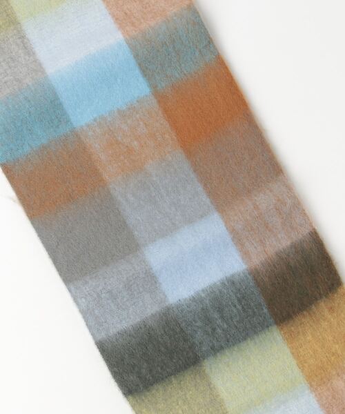 ROSE BUD（ローズバッド）の「カラーブロックチェックマフラー（マフラー・レディース・ブラウン・ONE SIZE）」の9枚目の写真