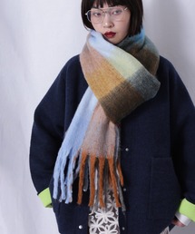 ROSE BUD | カラーブロックチェックマフラー(マフラー)