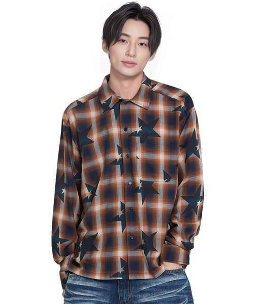 OY/オーワイ』STAR OMBRE CHECK CROPPED SHIRT /チェックシャツ