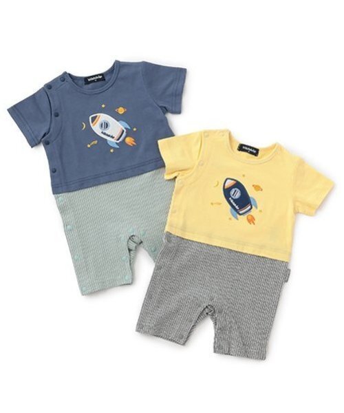 kladskap（クレードスコープ）の「ロケットアップリケ半袖カバーオール（ロンパース・キッズ・クリーム/ネイビー・70cm/80ｃｍ）」の14枚目の写真