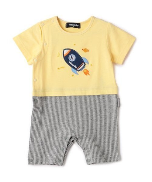 kladskap（クレードスコープ）の「ロケットアップリケ半袖カバーオール（ロンパース・キッズ・クリーム/ネイビー・70cm/80ｃｍ）」の15枚目の写真