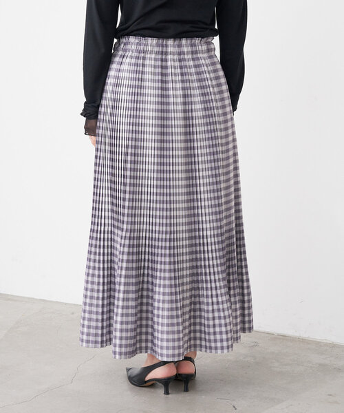 Jena espace merveilleux（ジェナ　エスパスメルヴェイユ）の「プリーツチェックスカート（スカート・レディース・グレー/ブラック/ベージュ・FREE）」の21枚目の写真