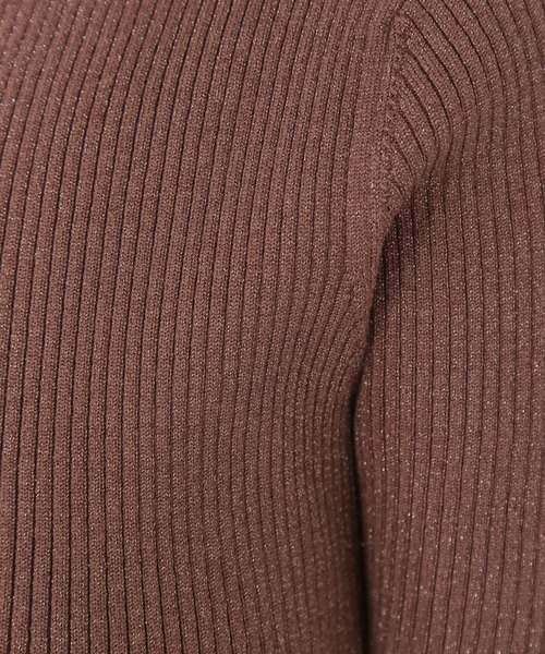 NATURAL BEAUTY BASIC(ナチュラルビューティーベーシック)の「◇ニュアンスネックラメリブニット(ニット/セーター・レディース・チャコールグレー/ベージュ/ブラウン/ブルー・FREE)」の21枚目の写真