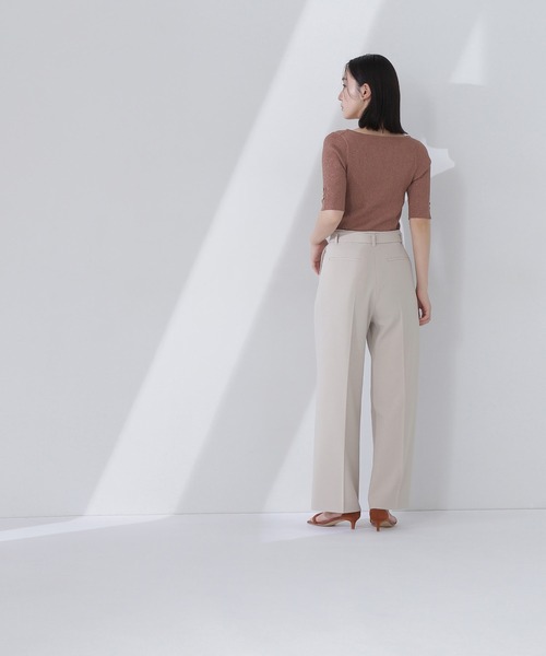 NATURAL BEAUTY BASIC(ナチュラルビューティーベーシック)の「◇ニュアンスネックラメリブニット(ニット/セーター・レディース・チャコールグレー/ベージュ/ブラウン/ブルー・FREE)」の17枚目の写真